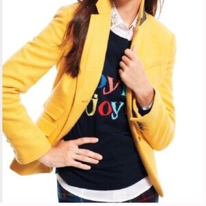 Talbots wool blend yellow blazer, size 8P